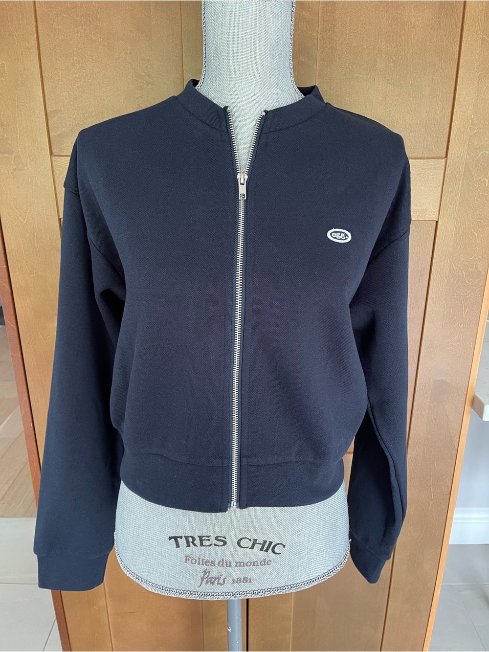 EGG TRADING (London) Navy Zip-Front Light Weight Jacket, S-M, NEW WITH TAGS!